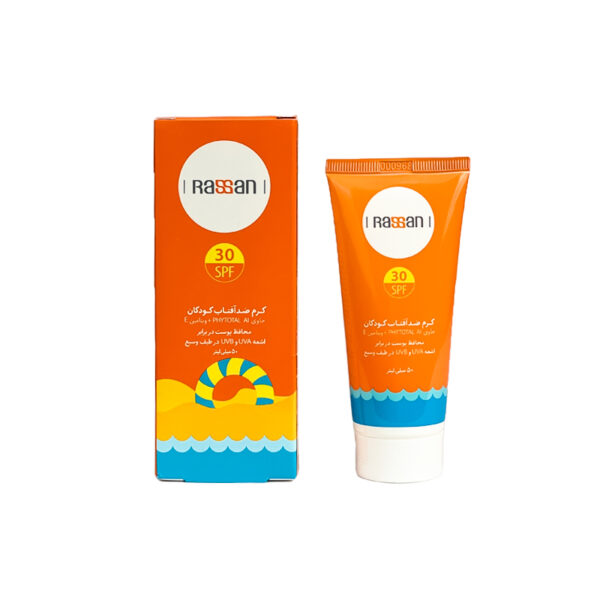کرم ضدآفتاب کودکان spf30 راسن