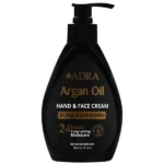کرم مرطوب کننده دست و صورت پمپی آدرا (حاوی روغن آرگان) 300ml