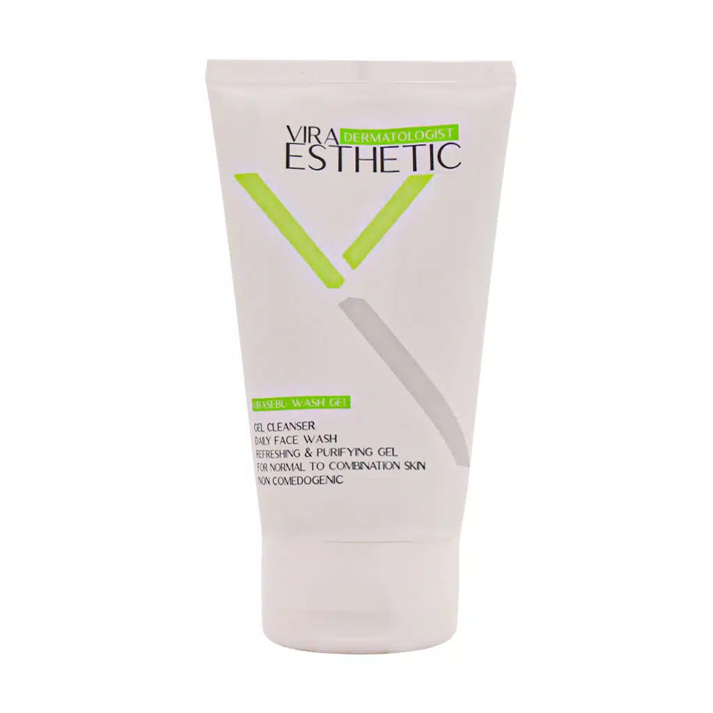 Vira-Esthetic-Gel-Cleanser-For-Oily-Skin-150-Ml-1.jpg ژل شستشوی صورت مناسب پوست چرب ویرا استتیک 150ml - Image 1