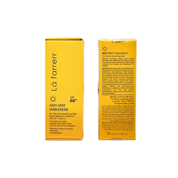 ضد آفتاب بی رنگ لافارر پوست چرب و آکنه دار با SPF50 - Image 3