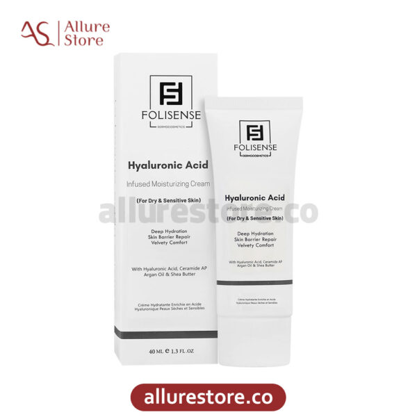 کرم مرطوب کننده حاوی هیالورونیک اسید فولی سنس پوست خشک 40ml | آلور استور