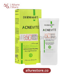 فلوئید ضد آفتاب رنگی درمالیفت آکنویت SPF 50 پوستهای چرب و جوشدار 40ml آلور استور