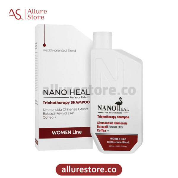شامپو تقویت کننده و ضد ریزش مو بانوان نانوهیل 250ml آلور استور