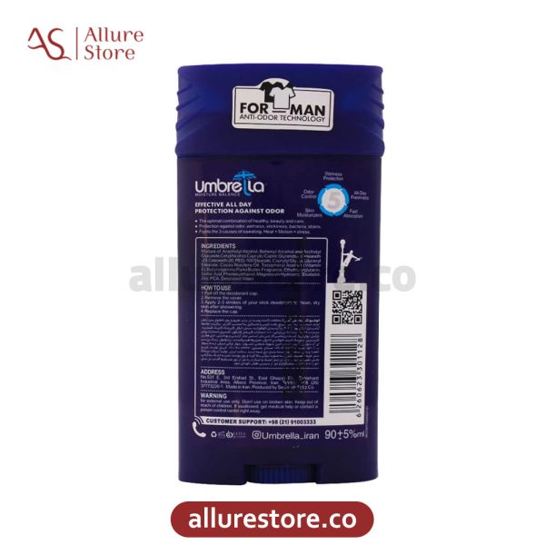 استیک ضد تعریق مردانه آمبرلا مدل وایلد 90ml آلور استور