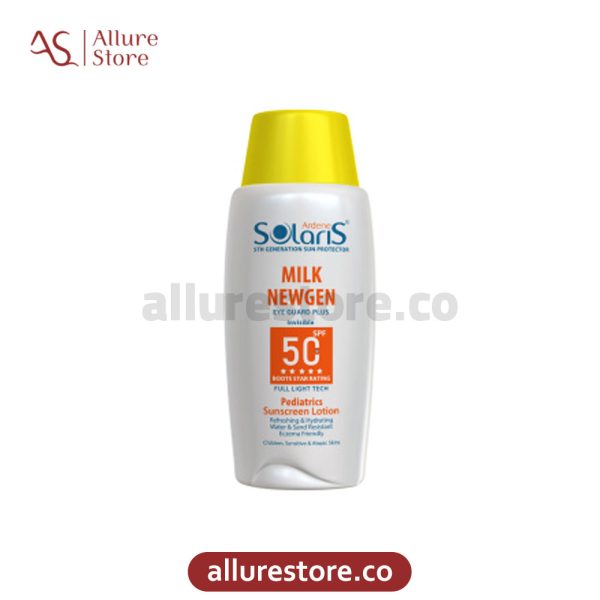 لوسیون ضد آفتاب کودک SPF50 آردن سولاریس مدل میلک نیوژن حجم 75 میلی لیتر