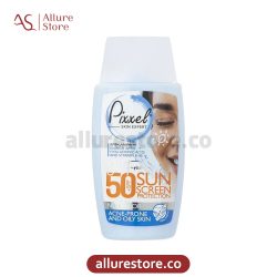 کرم ضد آفتاب بدون رنگ پیکسل SPF 50 مناسب پوست های چرب، جوش دار و مختلط 50ml آلور استور