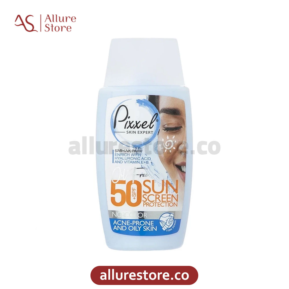 کرم ضد آفتاب بدون رنگ پیکسل SPF 50 مناسب پوست های چرب، جوش دار و مختلط 50ml آلور استور (2) کرم ضد آفتاب بدون رنگ پیکسل SPF 50 مناسب پوست های چرب، جوش دار و مختلط 50ml آلور استور